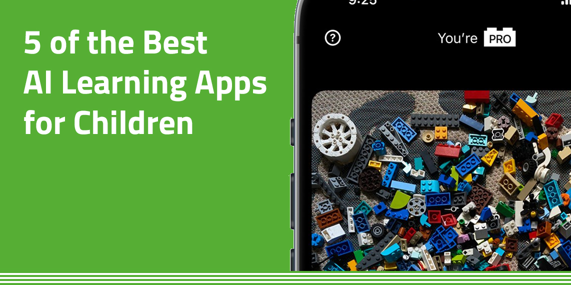Headline 5 of the best AI Learning App for Children and image of BrickIt App UI
