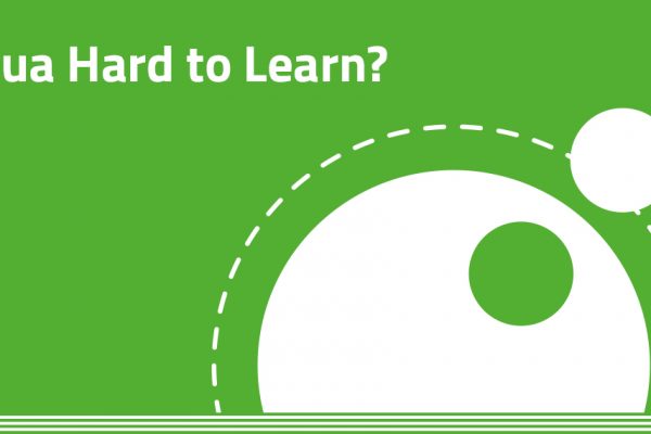 Headline: Is Lua hard to learn. Lua Script logo on green background