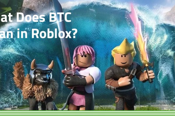 Roblox gameplay image and text What does BTC mean in Roblox?